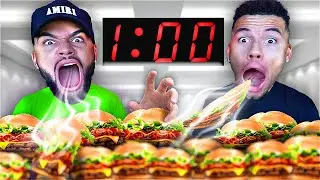 WER SCHAFFT MEHR BURGER IN 1 MINUTE?! (WELTREKORD) | BroBattle #1