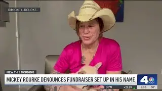 Mickey Rourke denounces fundraiser set up in his name