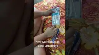 Unpacking natraj blue gel pen 😘