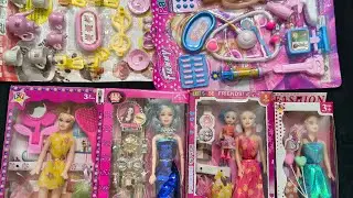4 Minutes Satisfying with Unboxing Barbie  Doll & Beauty Dress Up Toy Set Review | ASMR