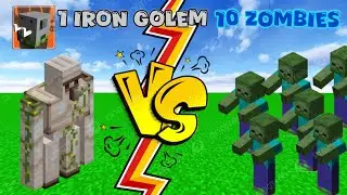 Minecraft Battle: Iron Golem vs Zombie Army