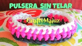 DIY : Pulsera Doble Nudos Central de Gomitas ( SIN TELAR)