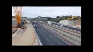 Reid Highway bridge over Mitchell Freeway timelapse