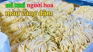 Làm MÌ TƯƠI NGƯỜI HOA màu đậm cho khách ở Châu Đốc