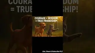 Dog and Cat Friendship Story 🐾 | Courage + Wisdom | Motivational 3D Animation #cat #dog #courage