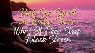 Relaxing tropical beach waves with beautiful rock formations for meditation, sleep or study