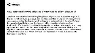 Navigating Client Disputes: Impact on Cashflow