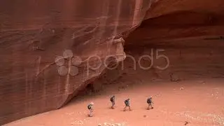 Walking Hiking Through Red Rock Canyon. Western U.s. Hikes, Canyons, Deserts. Stock Footage