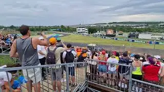 Hungaroring 2024 Tsunoda crash Bronze grandstand