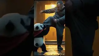 Poor panda was thrown out in flood but&hellip;. #tojipanda #panda #stories #animation #rain #survival #fyp