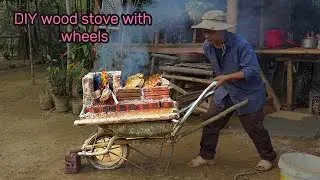 Mobile Wood Stove on Wheels | Kang farmhouse Island Homestead Life