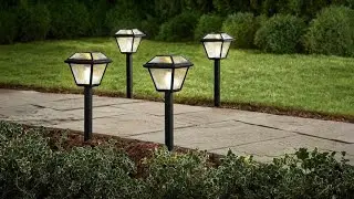 💡📝🏠#Review-#Hampton Bay Warrenton Solar Powered Black Pathway Lights (4 Pack)-Part 1