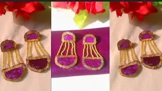 Velvet fabric ka beautiful😱 Earring/making earring at home/Diycreativejuvee