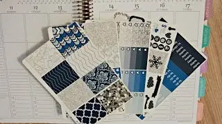 Plan With Me! Navy Glimmer - Blackbird Print Co (Vertical No White Space)