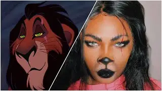 SCAR from The LION KING 🦁Ft.TopsFace Eye Contacts| Halloween Look| itschaybabii