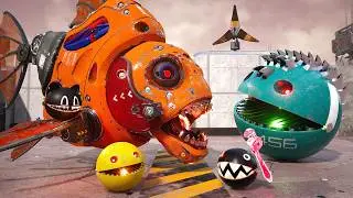 Maze of Robots: Pacman and Friends vs Powerful Villains!