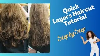 How to cut layers haircut easy tutorial step by step for beginners, cutting long hair #layers