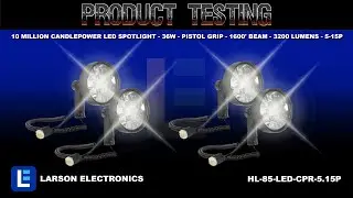 10 Million Candlepower LED Spotlight - 36W - Pistol Grip - 1600' Beam - 3200 Lumens - 5-15P
