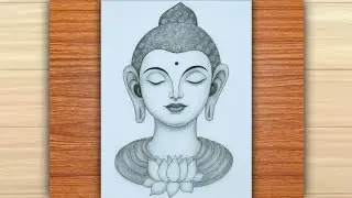 How to Draw Gautam Buddha | Easy Buddha Drawing | Lord Buddha Drawing | Buddha Lounge | Kali Arts 