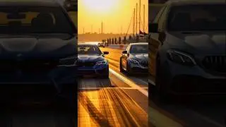 M5 vs E63 AMG: The Ultimate Showdown! 🇩🇪🔥 Who are you picking? #BMW #Mercedes #DragRace #shorts