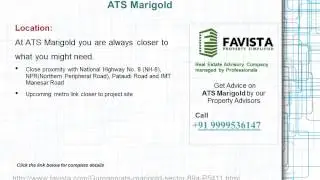 ATS Marigold A Residential Project in Gurgaon Call @ 09999536147