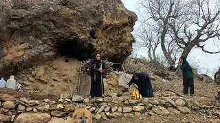 Cave Life of Nomadic Women | Harsh Daily Struggles for Survival in the Mountains