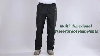 KUTOOK Waterproof Rain Pants Men's S-4XL Breathable Outdoor for Cycling Hiking Fishing Camping RP500