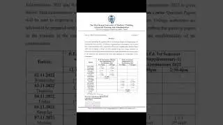 B.Ed 2nd Semester Exam Routine//WBUTTEPA//2022 #SD Study Tutorial #shorts