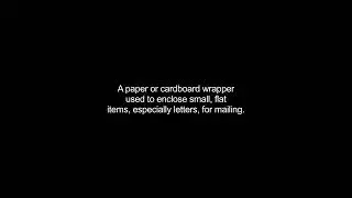 envelope video Dictionary meaning and pronunciation