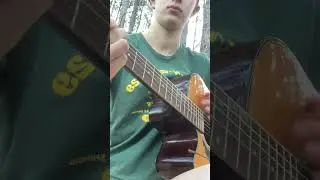 Jam in the woods! #guitar #teen #music #guitarist #rock #u2 #youtubeshorts