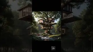 Ai modern tree house | Ai build forest house #LuxuryTreeHouse #ai #aiconstruction