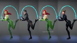 Fortnite Slurp The Internet Emote With Poison Ivy Cat Woman Skin Thicc 🍑😜🥵 Who Won ?