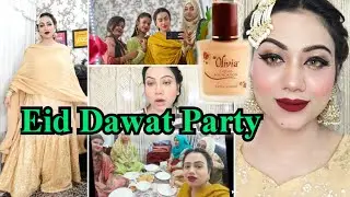 MY EID OUTFIT & MAKEUP | Eid Party With My Salon Staff | Easy Step By Step Festive Makeup Tutorial