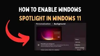 Как включить Windows Spotlight в Windows 11
