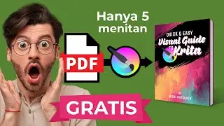 Cara mengubah PDF menjadi mockup buku 3D menggunakan software gratis Krita