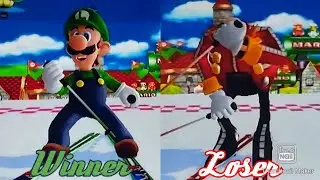 Mario & Sonic at the Olympic Winter Games Dr. Eggman Loses To Luigi in Dream Ski Cross