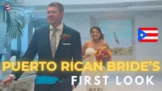 Puerto Rican Bride & Groom Share a Joyful First Look in Puerto Rico