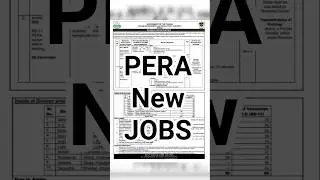 PERA Jobs 2025 | New Jobs 2025 in Pakistan Today | New Jobs in Pakistan | #shorts