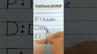 Full Form Of PDF,  Full Form #shorts #short #ytshorts #youtubeshorts
