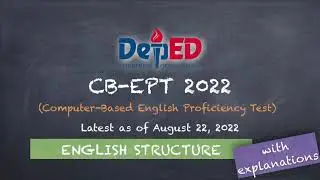 CB-EPT 2022 Reviewer Latest English Proficiency Test with Explanations (English Structure)