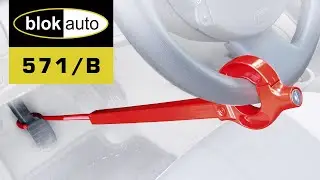 BLOKAUTO 571/B: Anti-Theft Bar for Car, Steering Wheel - Pedal, Universal, Original, Rocking Locking