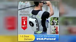 Mens Summer AirConditioned Cooling Clothing 9600mAh Rechargeable Cooling Sports Outdoor HighTempera