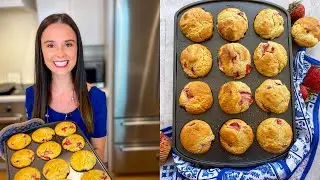 BEST, Easy Fresh Strawberry Muffins