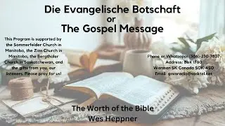 The Worth of the Bible (English Message by Wes Heppner)