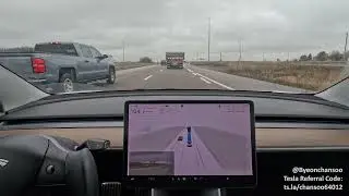 Tesla Full Self-Driving (Supervised) driving from Mississauga to Vaughan, Canada