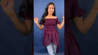 Smoke top cutting and stitching classes/ Shirred High low top frock design idea #fashion #shorts