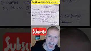 Best Leave Letter of the Year | Leave | Corporate Life | Funny | Letter | Laughter | Vigra