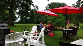 Fountain Court Patio at The Briars Resort, Jackson's Point, Ontario