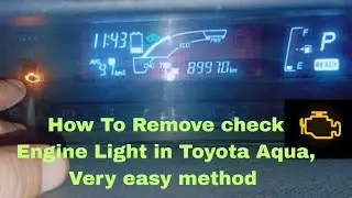 How to remove check engine light in Toyota Aqua# in Toyota Aqua how to remove Yellow lights