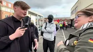 ANTIFA masked up trying to scare patriots at the Southampton protest